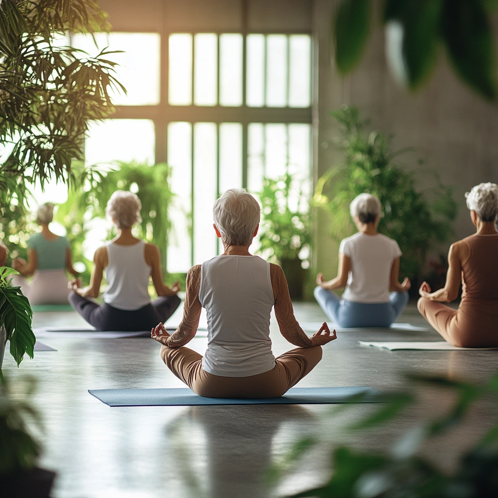 Групова практика йоги для старшого віку